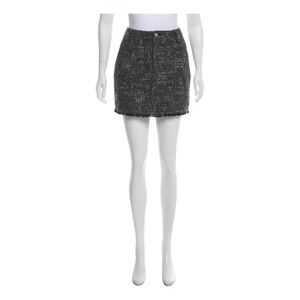 Derek Lam 10 Crosby Tweed Fringe Hem Mini Skirt size 8